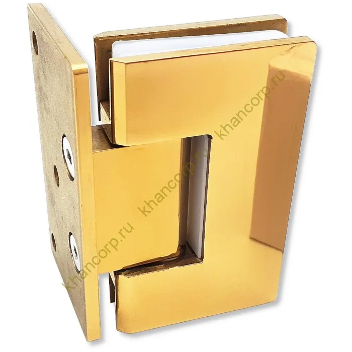 Петля Альфа α FDP-10 стена-стекло с боковым креплением, нержавейка/золото