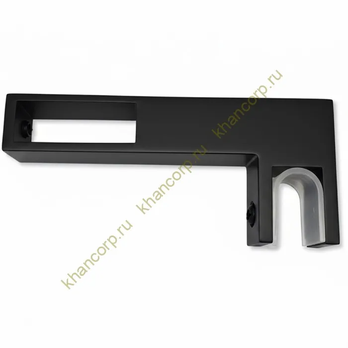 Держатель стекла FDC-35, сквозной 30х10 горизонтальный, нержавейка/черный