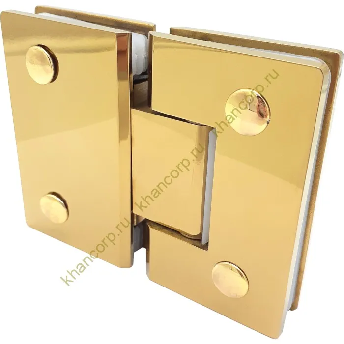 Петля Альфа α FDP-12 стекло-стекло 180˚ нержавейка/золото