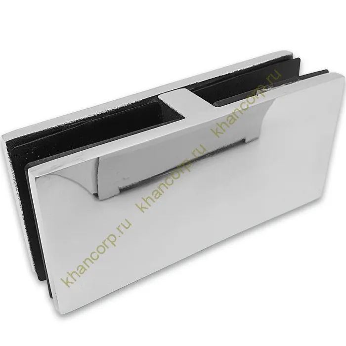 Крепление стекла FKK-200, 95х45 мм стекло-стекло 180°, нержавейка/полированный