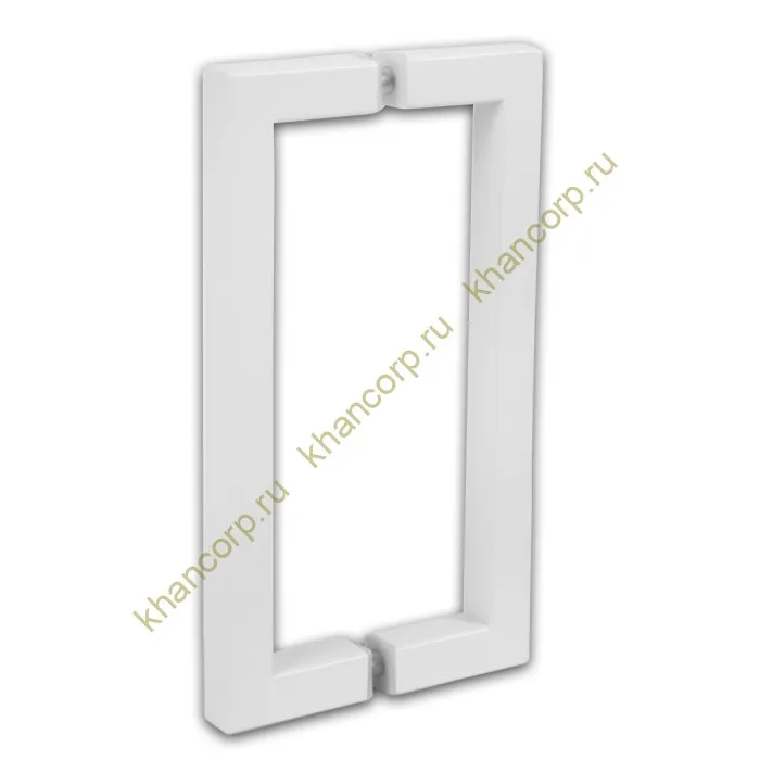 Ручка скоба FDR-71, 19х19х220х1.0 мм, нержавейка/белый