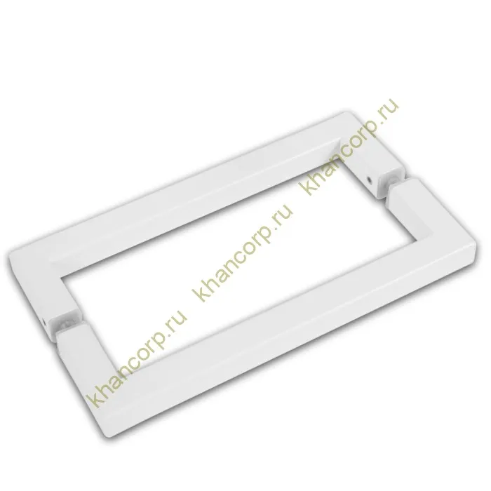 Ручка скоба FDR-71, 19х19х220х1.0 мм, нержавейка/белый