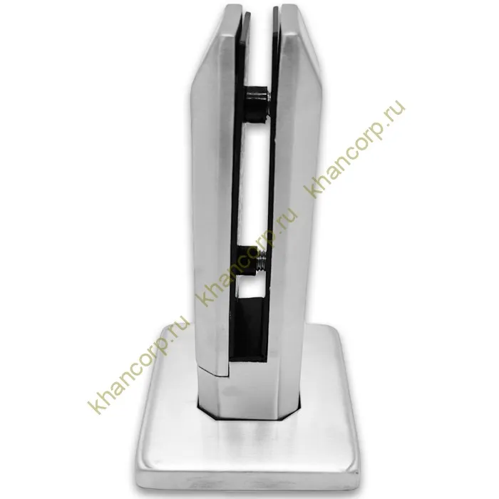 Стойка FOS-05 для стекла напольная 90х190 мм со сверление, нержавейка/матовый