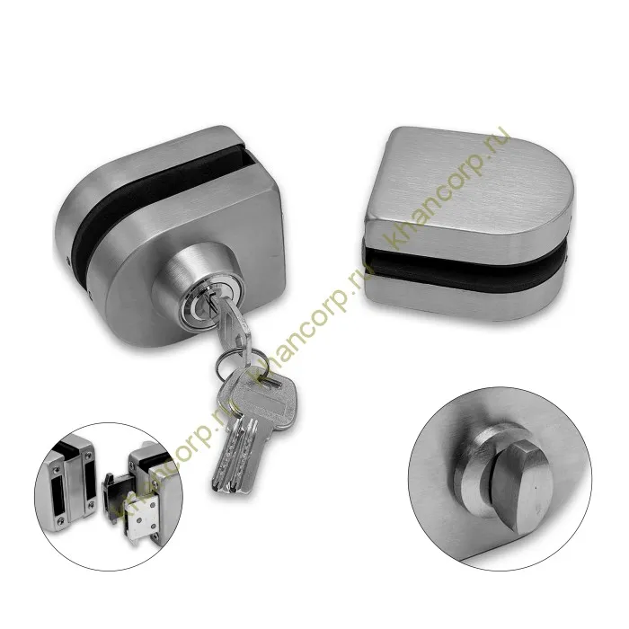 Замок FKZ-31 зажимной ключ/защелка, нержавейка/матовый