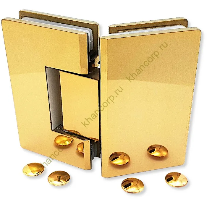 Петля Альфа α FDP-14 стекло-стекло 135˚ нержавейка/золото