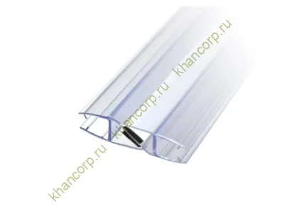 Уплотнитель магнитный ПРЕМИУМ 135°, 180° прозрачный, белый магнит 2.5 м под стекло 8 мм FDPP-511.8