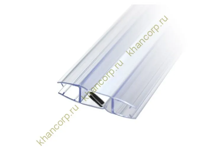 Уплотнитель магнитный ПРЕМИУМ 135°, 180° прозрачный, белый магнит 2.5 м под стекло 8 мм FDPP-511.8