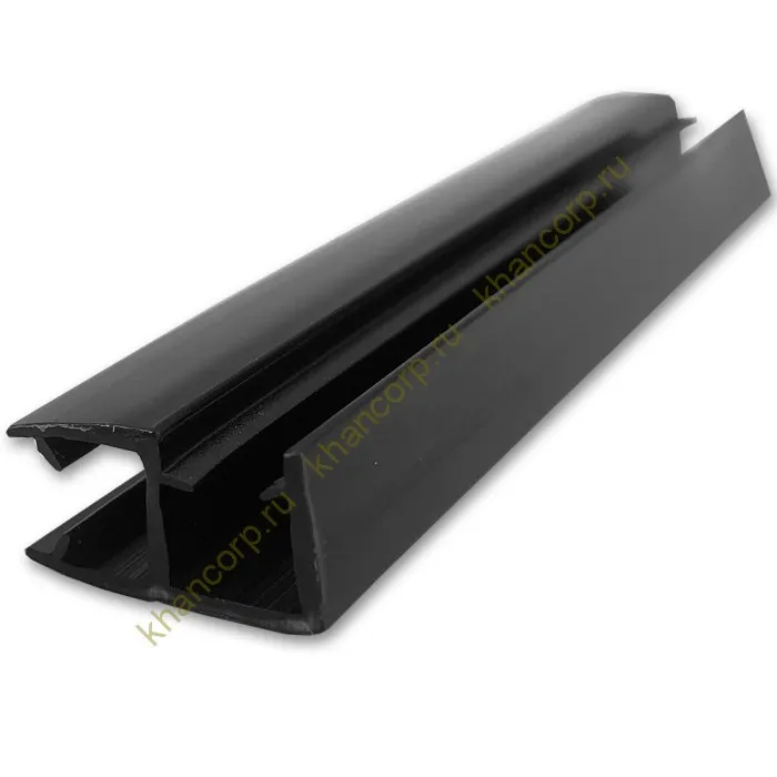 Уплотнитель FDPP-119.8 угловой 90° для стекла 8 мм черный 2.5 м, ПВХ/черный