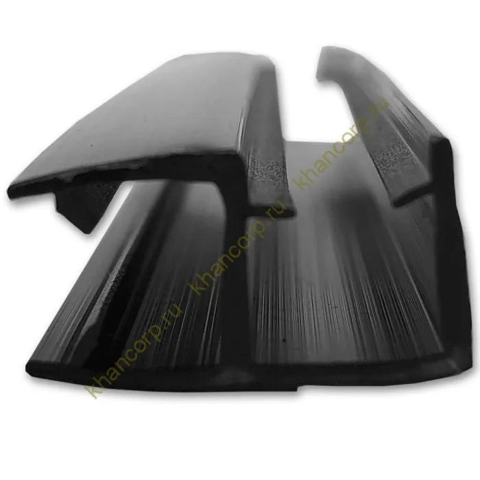 Уплотнитель FDPP-119.8 угловой 90° для стекла 8 мм черный 2.5 м, ПВХ/черный