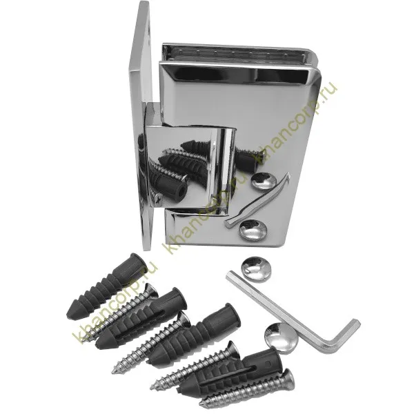 Петля Бета β FDP-20 стена-стекло с боковым креплением, цинк/хром