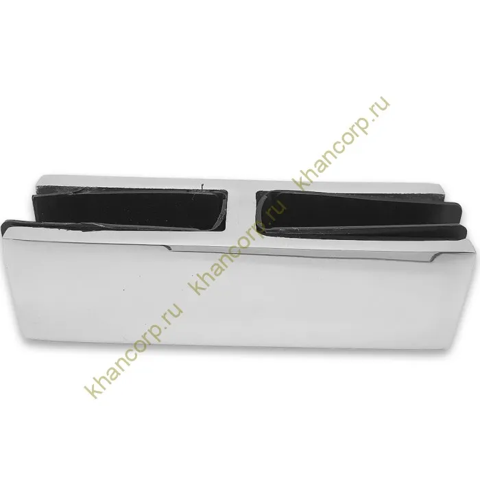 Крепление стекла FKK-201, 88х26 мм стекло-стекло 180°, нержавейка/полированный