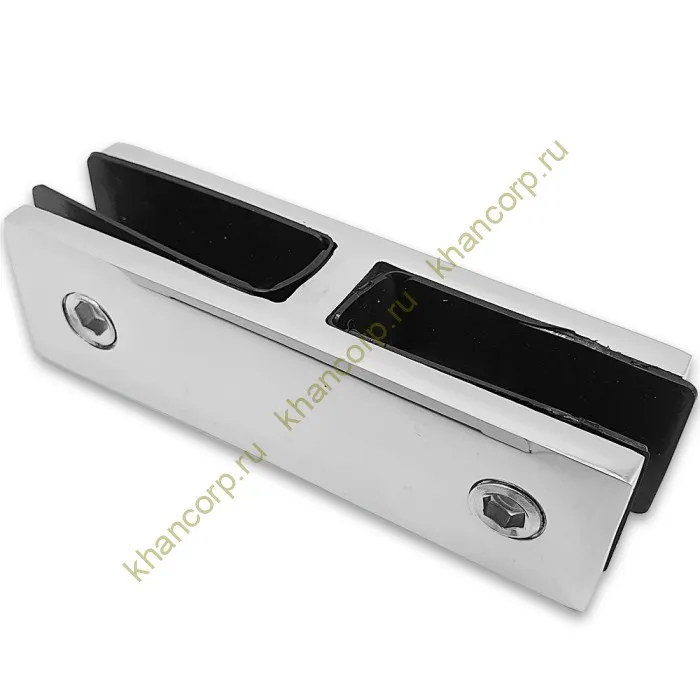 Крепление стекла FKK-201, 88х26 мм стекло-стекло 180°, нержавейка/полированный