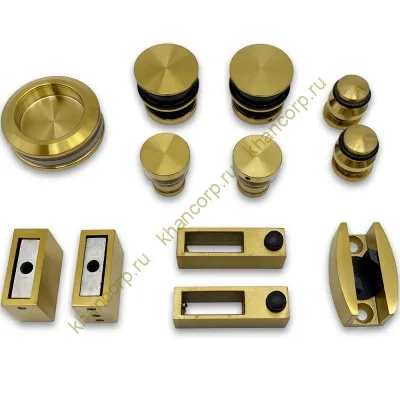 Раздвижная система Альфа FDS-1, нержавейка/брашированное золото