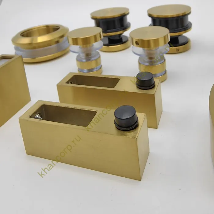 Раздвижная система Альфа FDS-1, нержавейка/брашированное золото