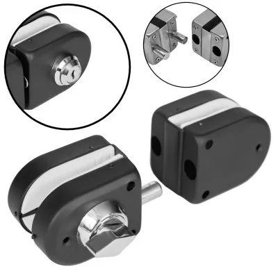 Замок зажимной FKZ-36.1 (без отверстия) ключ/защелка, черный