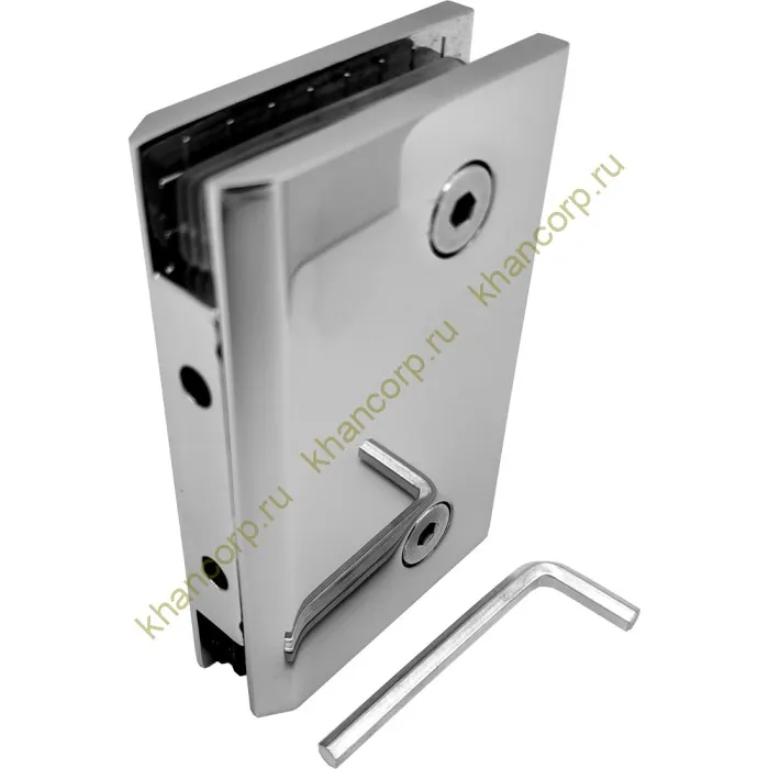 Коннектор Альфа α FDK-10 стена-стекло 90˚, цинк/хром