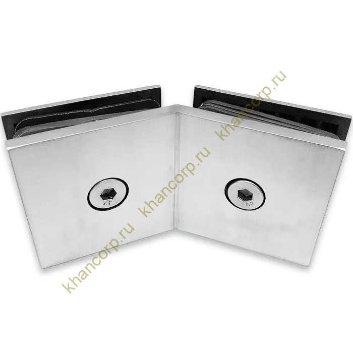 Коннектор Бета β FDK-28 стекло-стекло 135˚ нержавейка/матовый