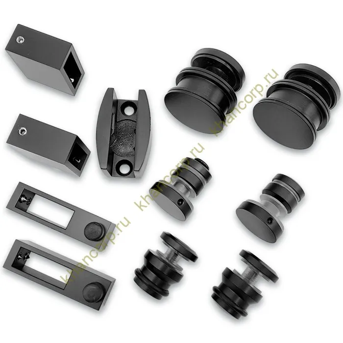 Раздвижная система Альфа α FDS-6 без ручки, нержавейка/черный