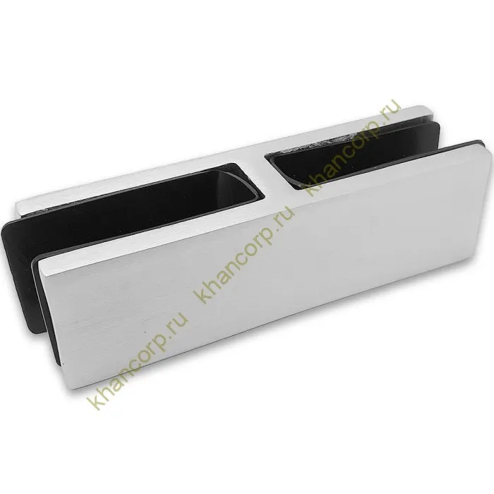 Крепление стекла FKK-201, 88х26 мм стекло-стекло 180°, нержавейка/матовый