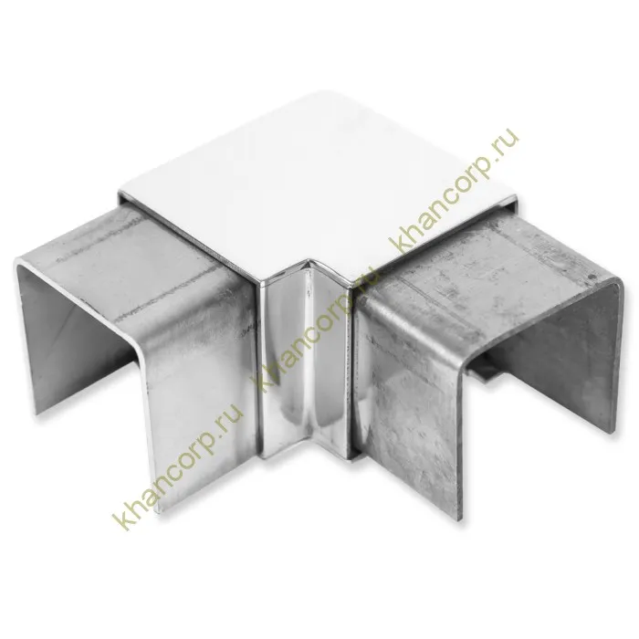 Отвод FOP-204 для поручня на стекло 40х40 с пазом полированный, нержавейка/полированный
