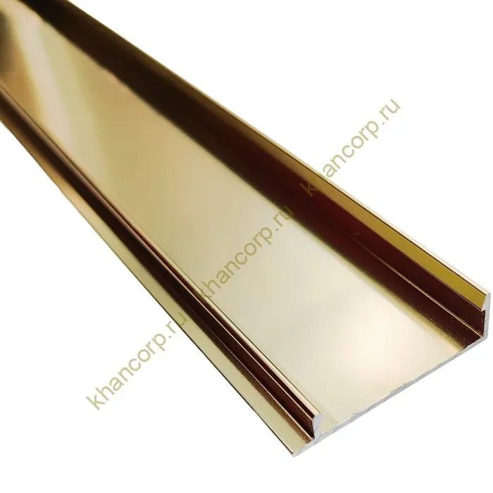 Крышка FKP-442.3 СВЕТЛЕЕ для зажимного профиля FKP-443, 3м, алюминий/золото
