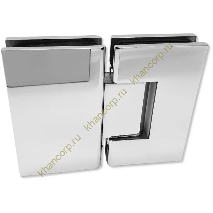 Петля Альфа α FDP-152 Премиум стекло-стекло 180˚, нержавейка/полированный