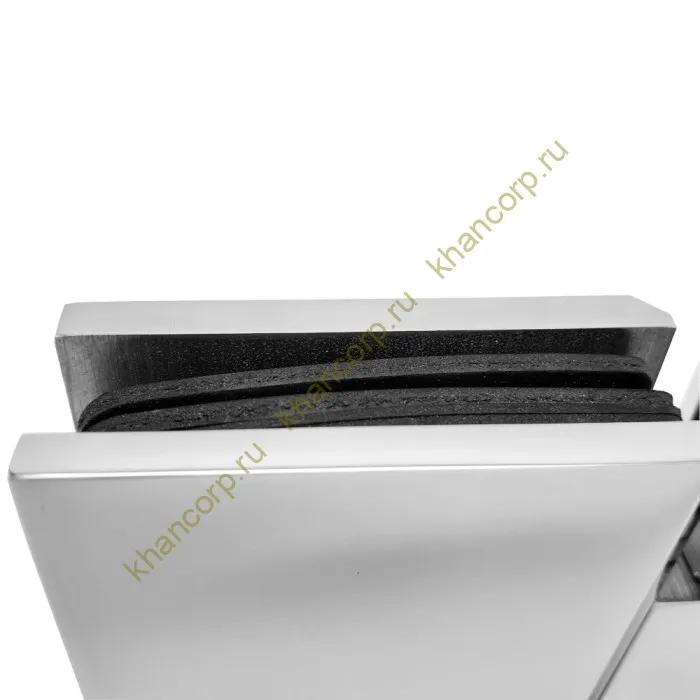 Петля Альфа α FDP-152 Премиум стекло-стекло 180˚, нержавейка/полированный