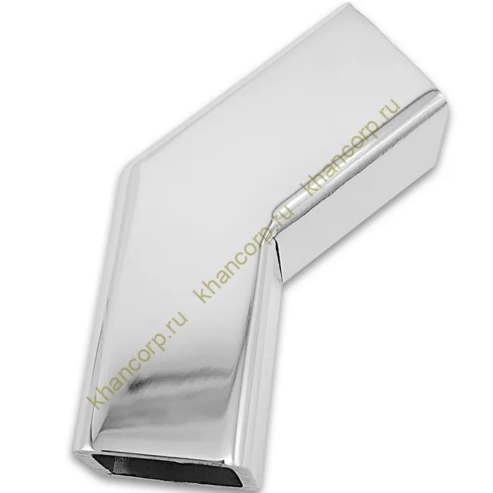 Соединитель FDC-62 трубы 15х15 угловой 135°, нержавейка/полированный