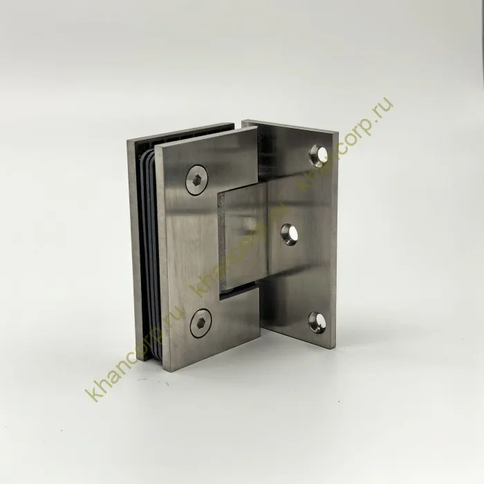 Петля Альфа α FDP-10 стена-стекло с боковым креплением, нержавейка/матовый