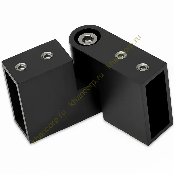 Соединитель FDC-37 трубы 30х10 вертикальный 90°-180°, нержавейка/черный