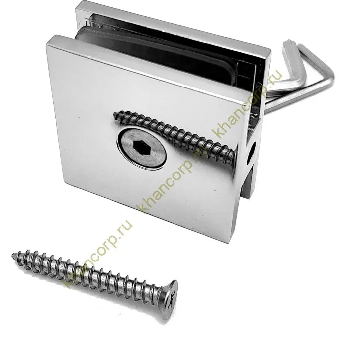 Коннектор Альфа α FDK-12 стена-стекло 90˚, цинк/хром