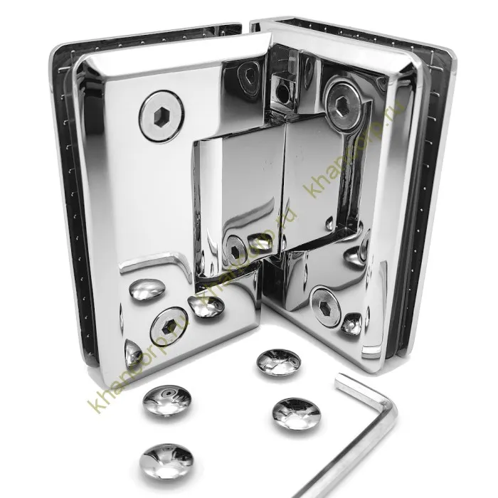 Петля Бета β FDP-23 стекло-стекло 90˚, цинк/хром