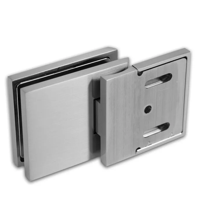 Петля Аврора FDP-180 стена-стекло 90˚ с крышками, латунь/матовый