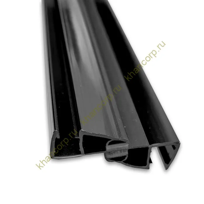 Уплотнитель магнитный ПРЕМИУМ для раздвижных дверей, черный 2.5 м под стекло 8 мм FDPP-516.8