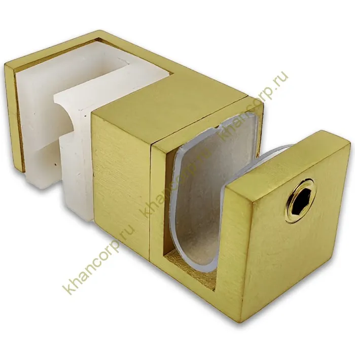 Нижняя направляющая FDS-33 двойная, нержавейка/брашированное золото