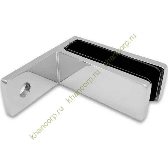 Крепление стекла FKK-203, 67х66 мм стена-стекло 90°, нержавейка/полированный