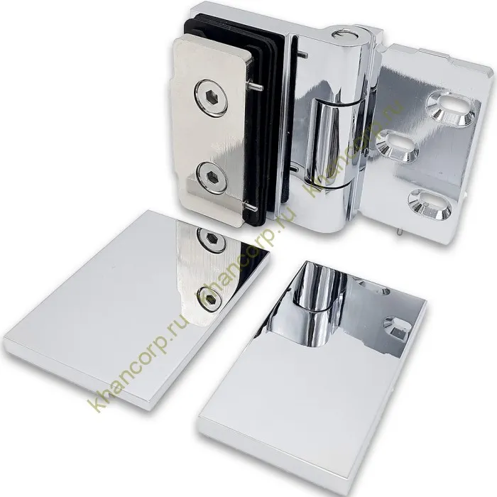 Петля Майя FDP-170 стена-стекло 90˚ открывание наружу, латунь/хром