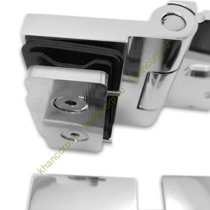 Петля Майя FDP-170 стена-стекло 90˚ открывание наружу, латунь/хром