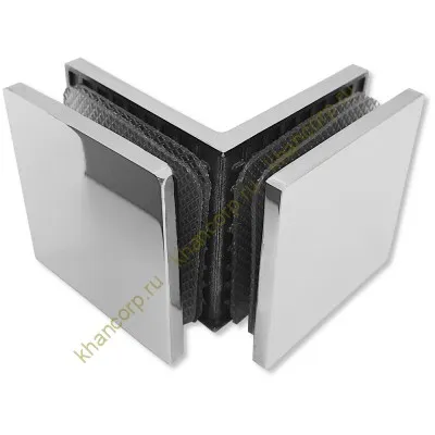 Коннектор Альфа α FDK-14 стекло-стекло 90˚, цинк/хром