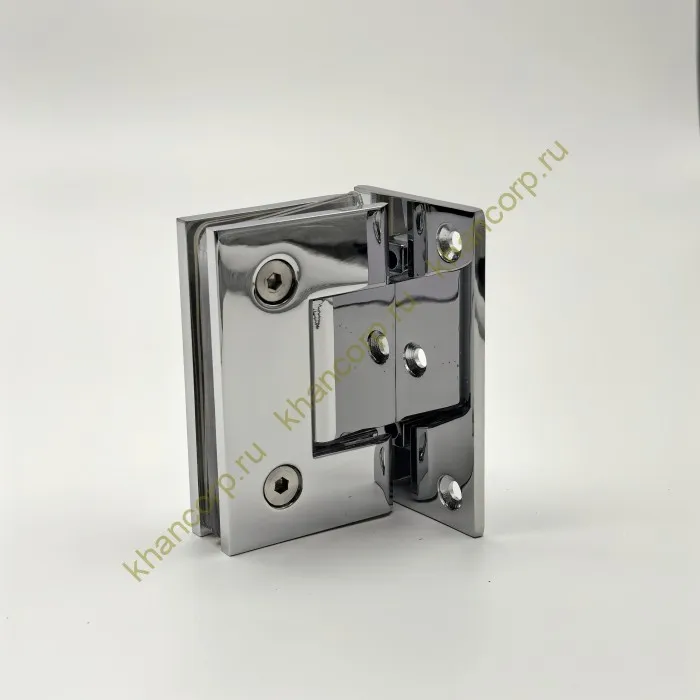 Петля Альфа α FDP-10 стена-стекло с боковым креплением, цинк/хром