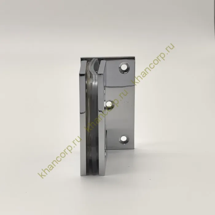 Петля Альфа α FDP-10 стена-стекло с боковым креплением, цинк/хром