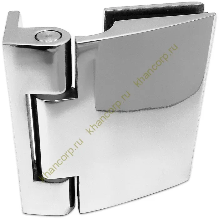 Петля Европа FDP-114 стена-стекло 90° без крышек, нержавейка/полированный