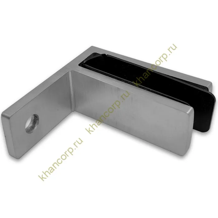 Крепление стекла FKK-203, 67х66 мм стена-стекло 90°, нержавейка/матовый