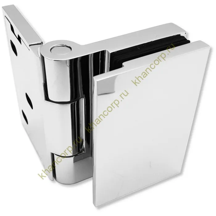 Петля Майя FDP-172 стена-стекло 90˚ открывание внутрь, латунь/хром