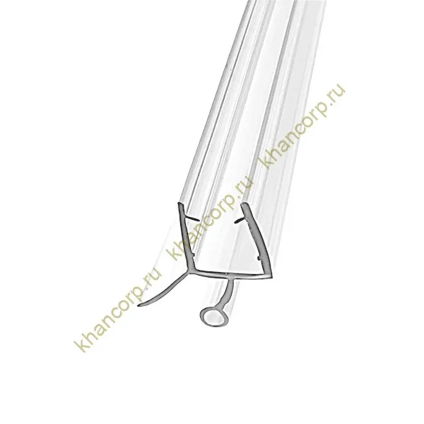 Уплотнитель нижний с каплей прозрачный 2.2 м под стекло 8 мм FDPP-100.8