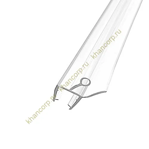 Уплотнитель нижний с каплей прозрачный 2.2 м под стекло 8 мм FDPP-100.8