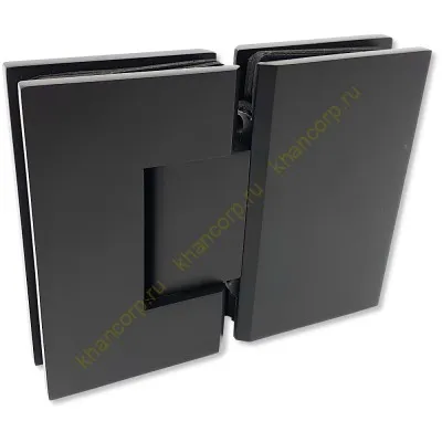 Петля Альфа α FDP-152 Премиум стекло-стекло 180˚, нержавейка/черный