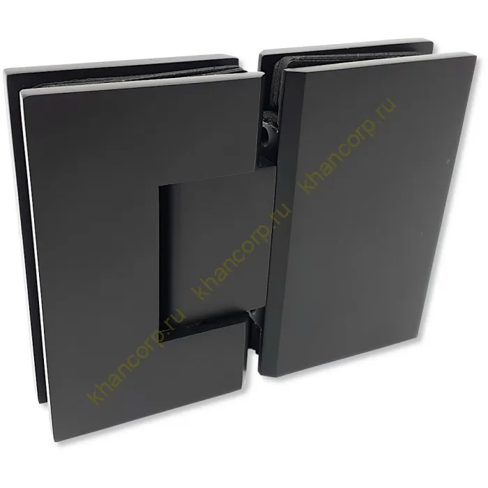 Петля Альфа α FDP-152 Премиум стекло-стекло 180˚, нержавейка/черный