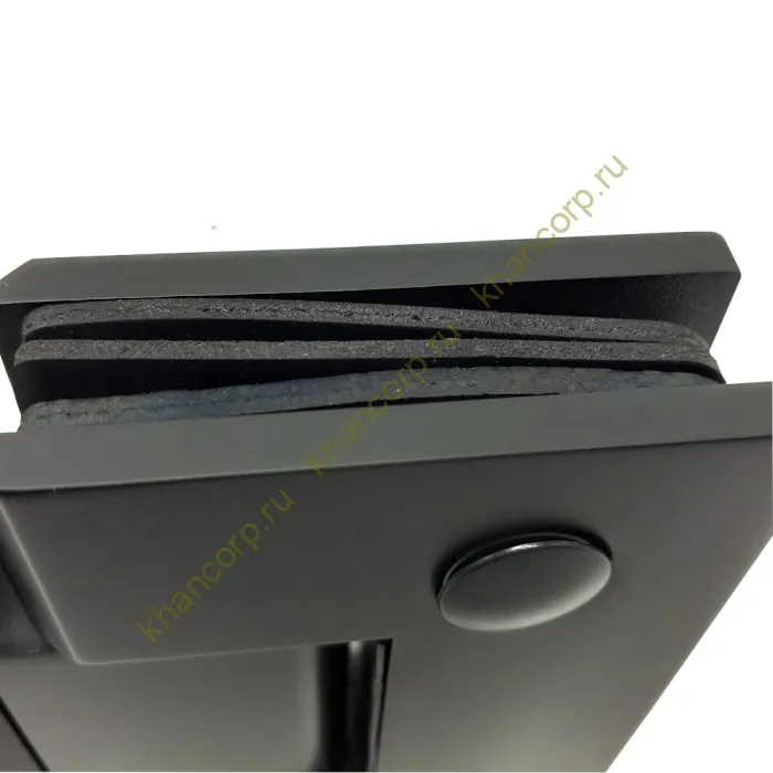 Петля Альфа α FDP-152 Премиум стекло-стекло 180˚, нержавейка/черный