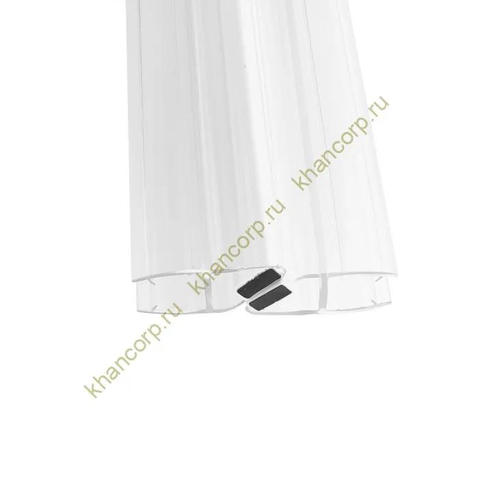 Уплотнитель ПРЕМИУМ магнитный 90°, 180° прозрачный, белый магнит 2.2 м под стекло 6 мм FDPP-502.6